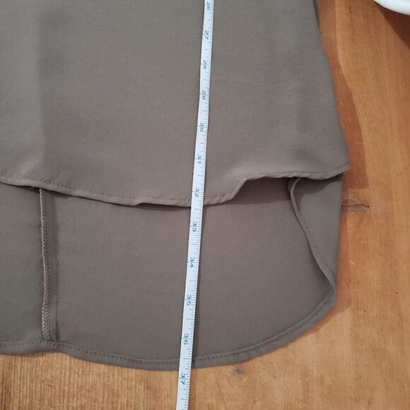 🦋3/$25 Banana Blue Xsmall Grey Long Sleeve Sheer Dress Tunic - Picture 9 of 11